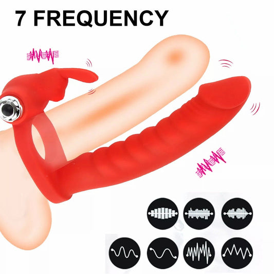 Male Prostate Massager Vibrator Anal Plug Dildo Penis Cock Ring Sex Toys for Men - secretera