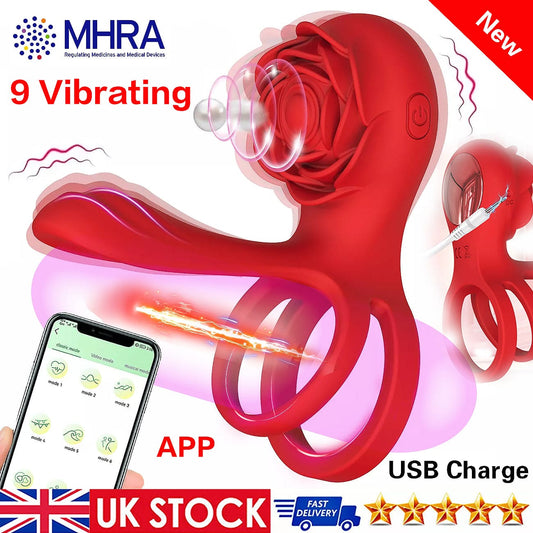 Men Penis Cock Ring Vibrator G-spot Dildo Massager Sex Toys For Women Couples - secretera