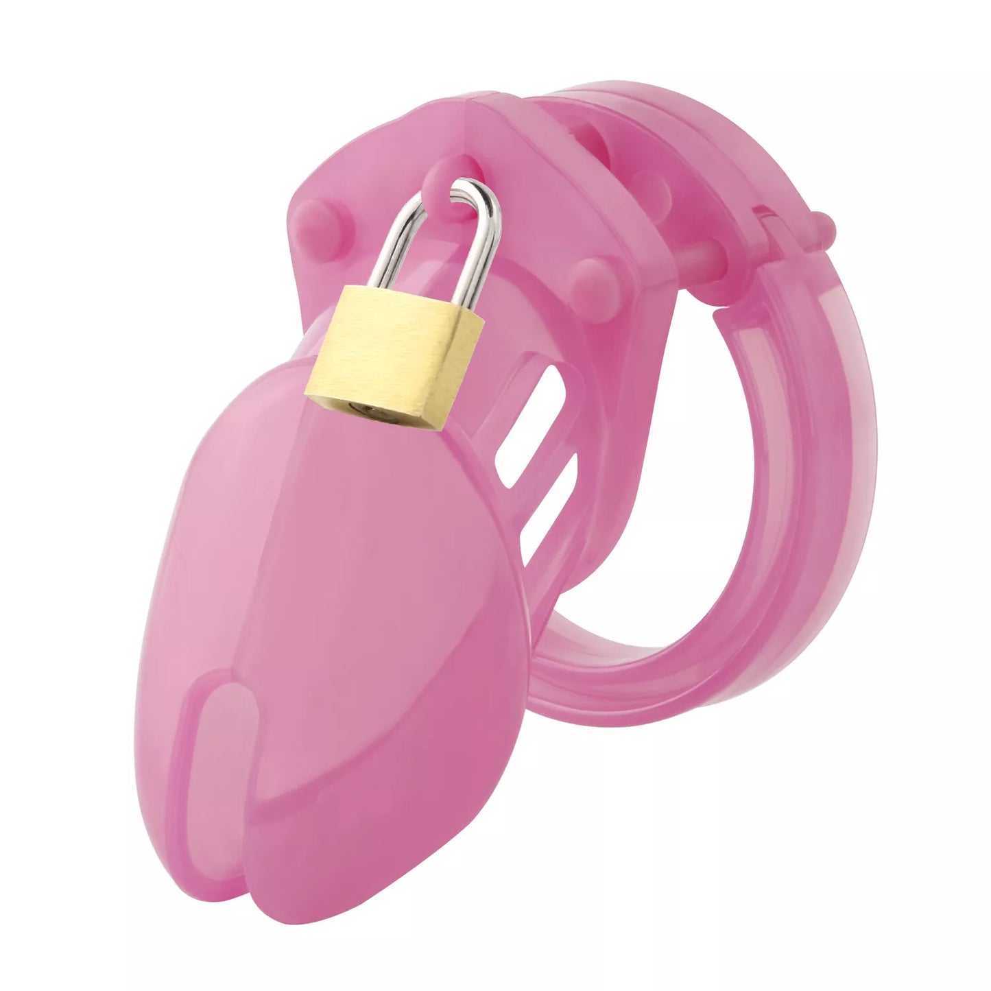 Plastic Penis Cage Male Chastity Hollow Cock Belt Device Padlock with 5 Rings UK