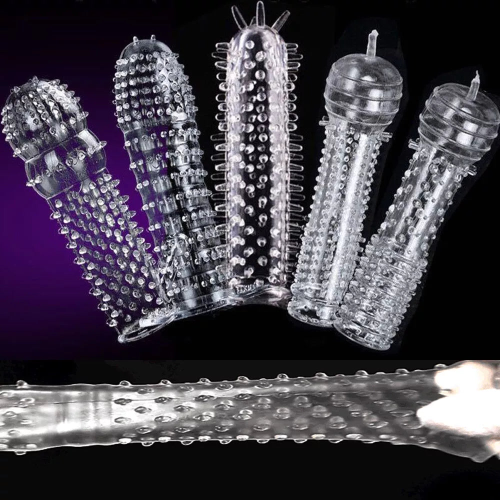 5PCS/Set Men Penis Sleeves Sex Toys Cock Ring Aid Delay Extender Stimulate