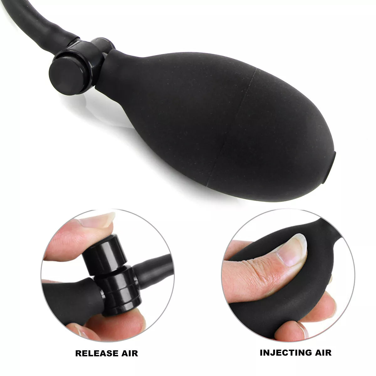 Realistic Inflatable Erotic Dildo Pump Up Expanding Big Cock Blow Up