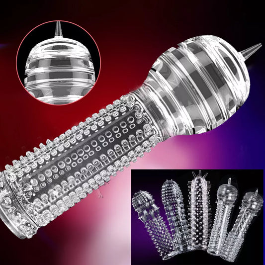 5PCS/Set Men Penis Sleeves Sex Toys Cock Ring Aid Delay Extender Stimulate