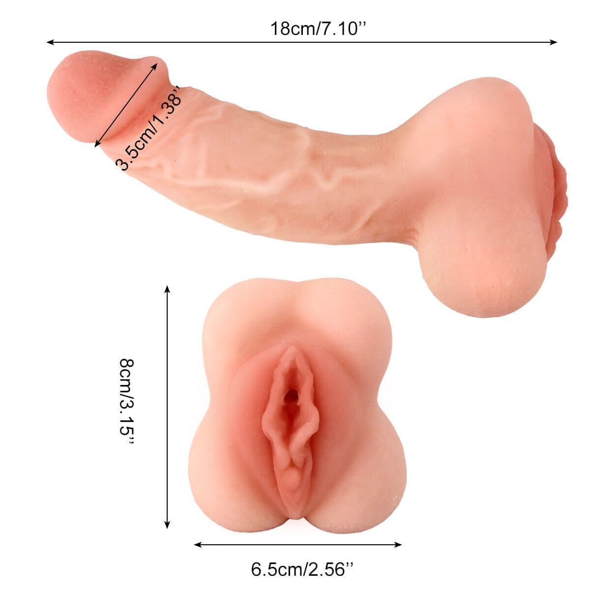 Cock Male Masturbator Dildo Penis Pussy Pocket Sex Toys for Couple Men Women - secretera