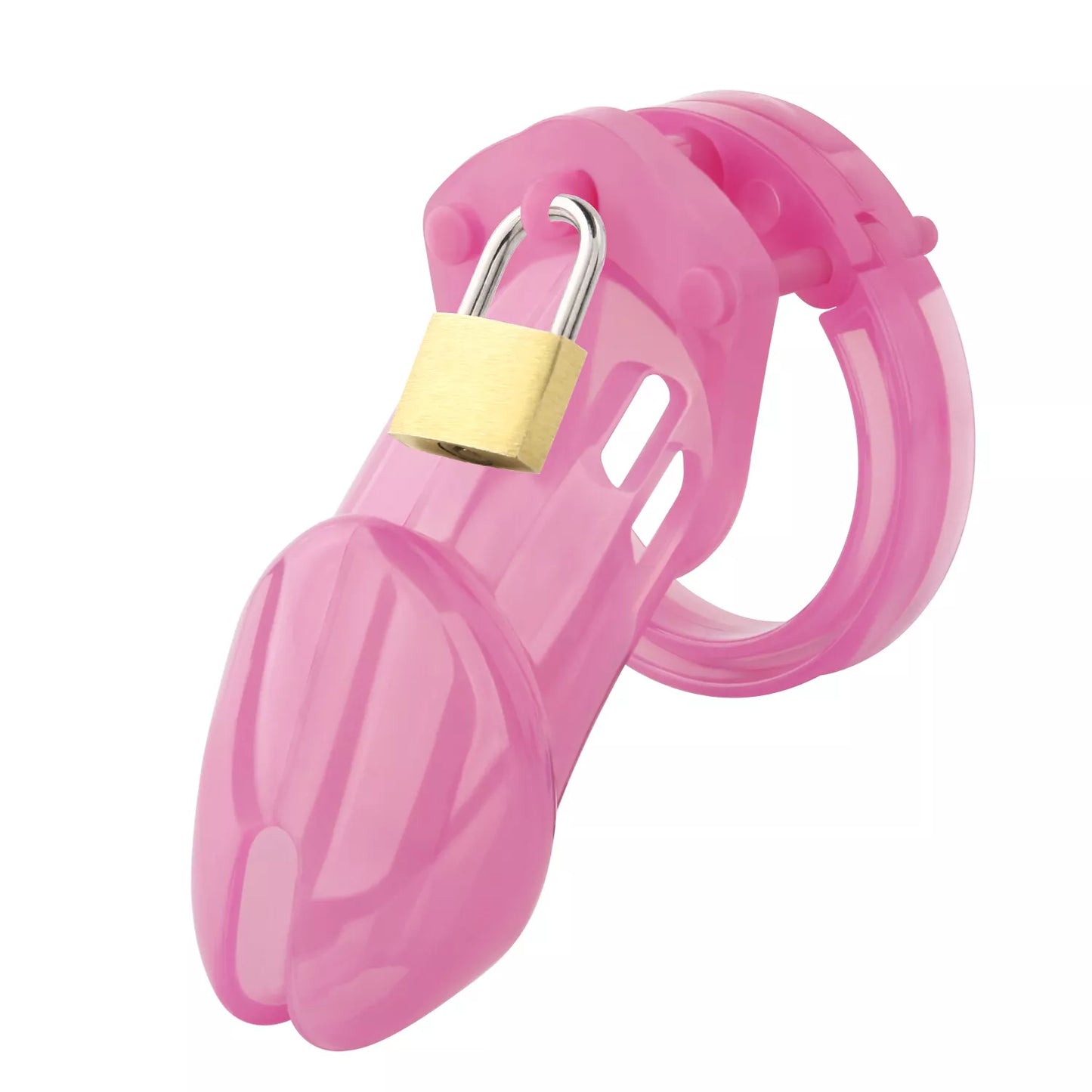 Plastic Penis Cage Male Chastity Hollow Cock Belt Device Padlock with 5 Rings UK