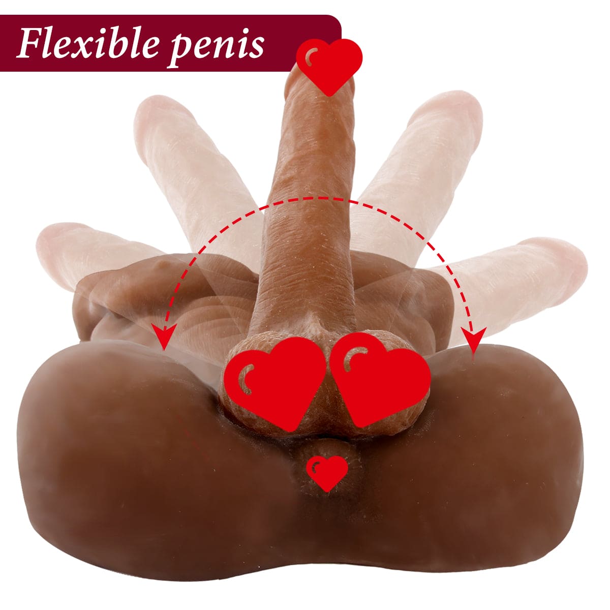Riding Male Men Muscle Body, Sex Penis Dildo Doll Sex Torso Toys for Women Masturbator - secretera