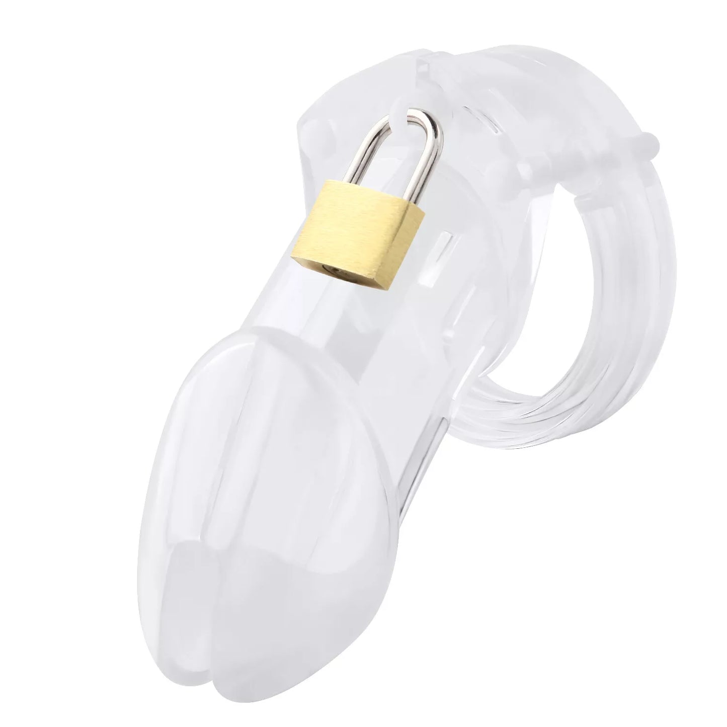 Plastic Penis Cage Male Chastity Hollow Cock Belt Device Padlock with 5 Rings UK