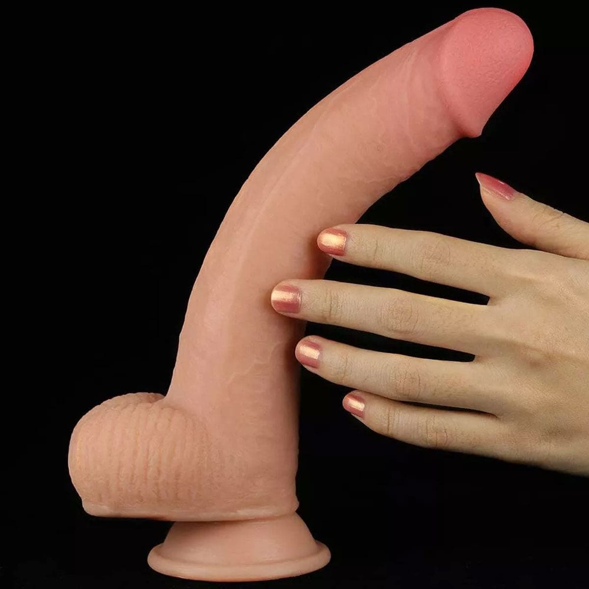 Dildo Dong Realistic Big Penis Cock Balls Virginal Anal Suction Cup Soft Sex Toy - secretera