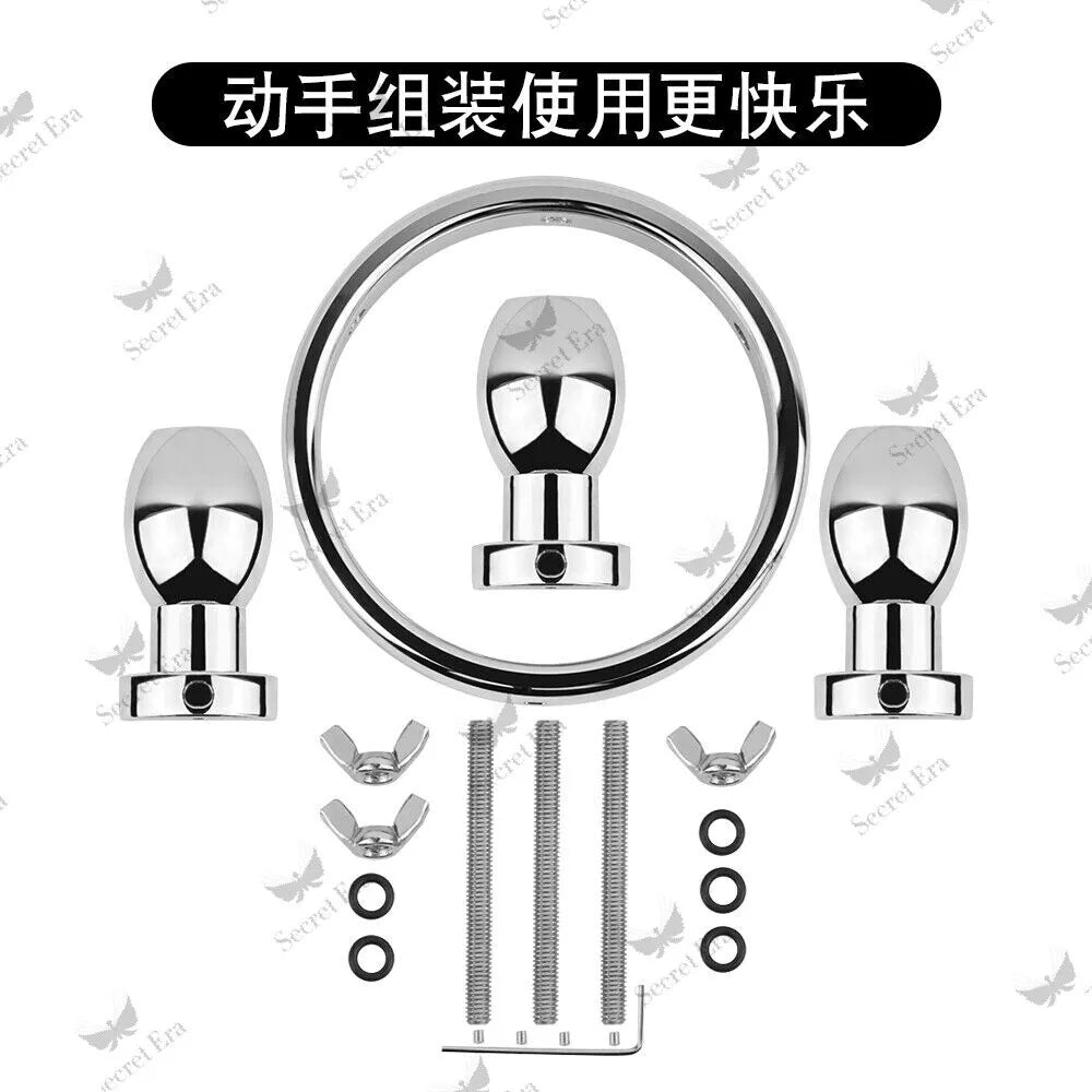 Extreme Anal Plug Spreader Metal Vaginal Stretcher Speculum Butt Plug Sex Toy SM