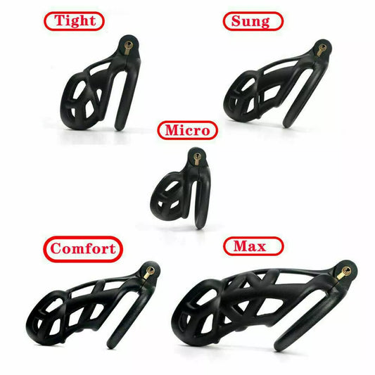 Male Chastity Cage Lock Device Kit W/ 4 Rings Virginity Device 5 Sizes Cobra UK - secretera