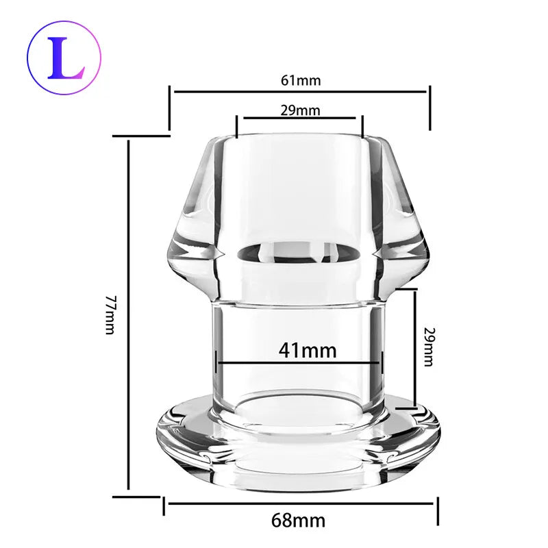 Transparent Hollow Back Speculum Expander Dilator Enema Plug Men Women