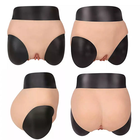 Silicone Pants Transgender Hip Shaping Fake Vagina Underwear For Crossdresser
