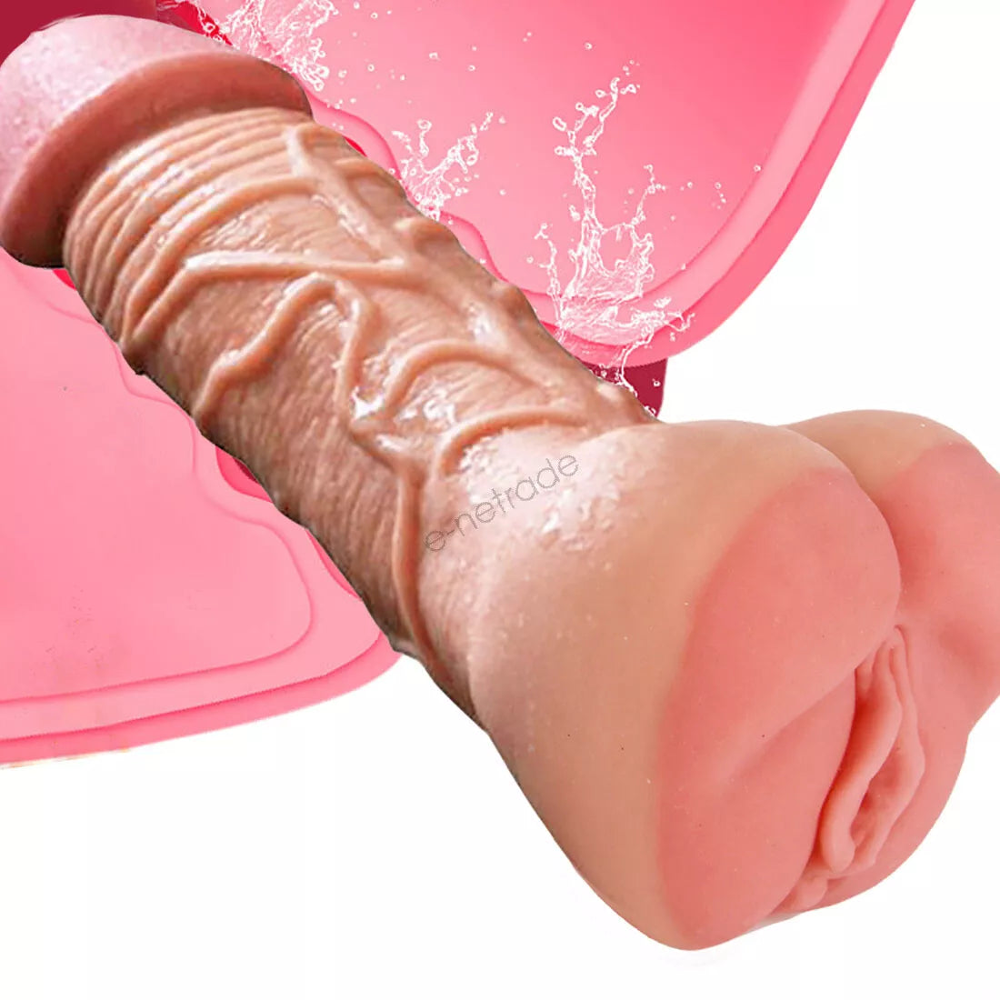Male Masturbator Dildo Pussy Pocket Sex Toys for Couple Men Women Double Blowjob - secretera
