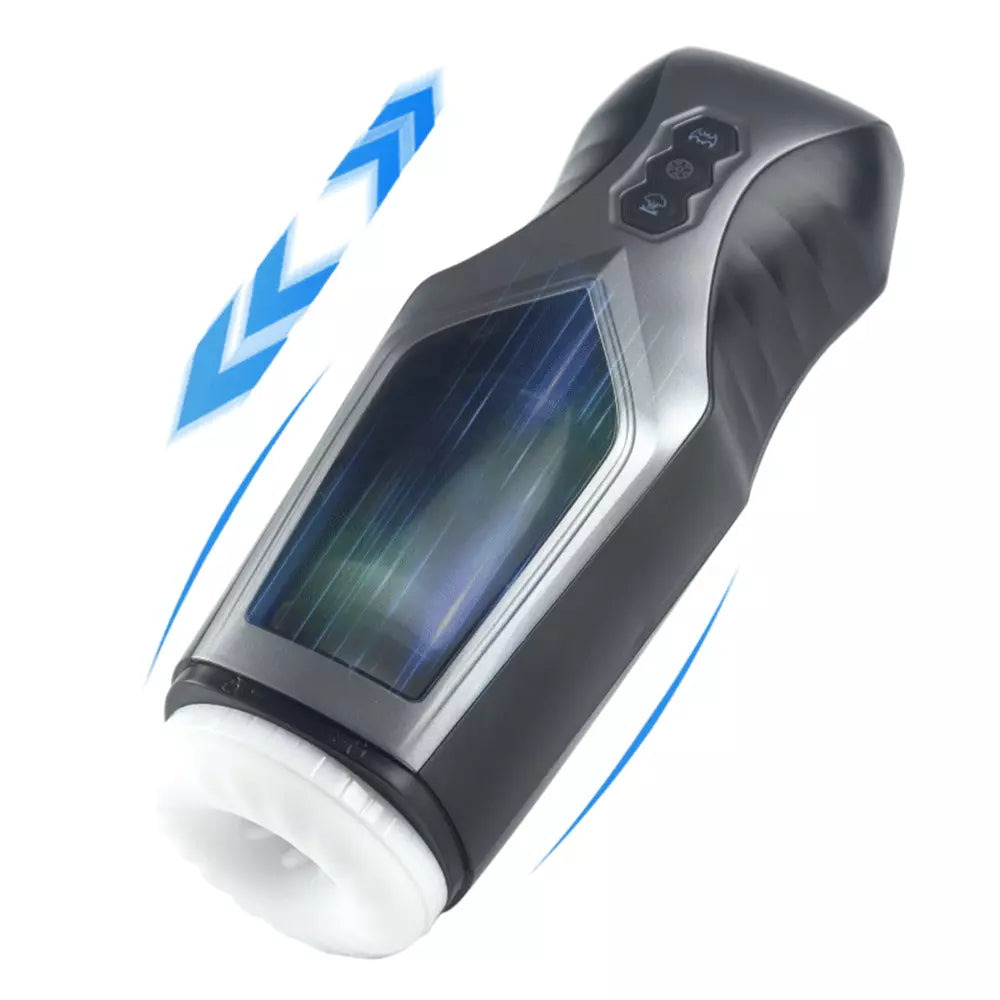 Male Masturbater Automatic HandsFree Vibrating Cup Thrusting Stroker Men Sex Toy - secretera
