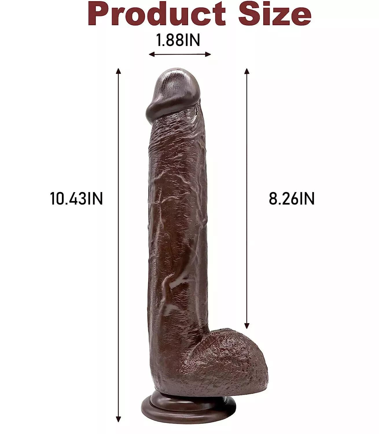 10" Realistic Huge Dildo Suction Cup Big Penis Cock Dong Anal for Women Sex Toys - secretera
