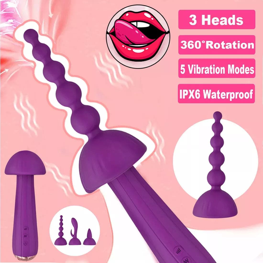 G Spot Vibrator Clitoris Dildo Anal Vibrator Nipple Stimulator Women Sex Toys - secretera