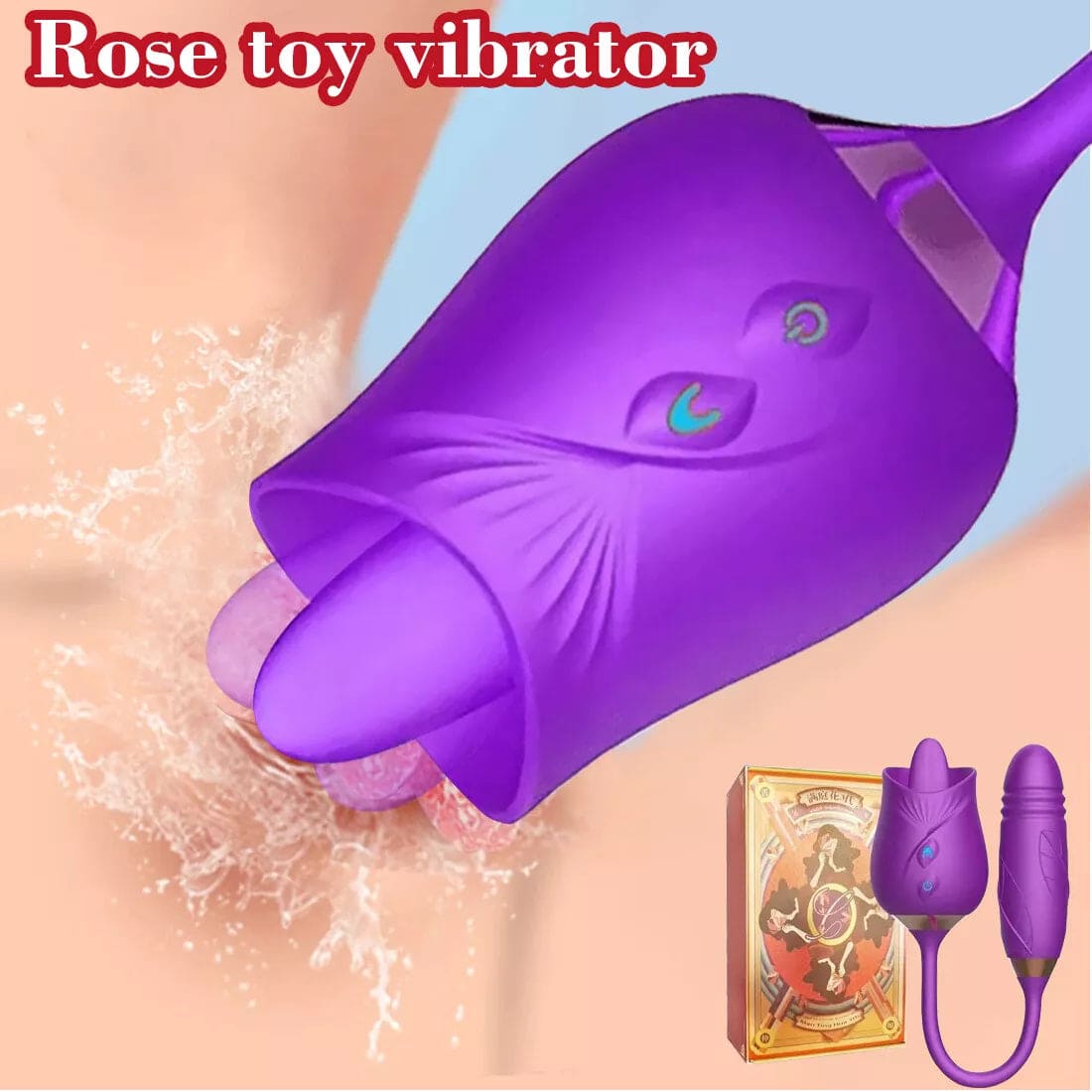 Clit Sucking Licking Vibrator G-spot Massage Dildo Bullet Sex Toy for Women - secretera