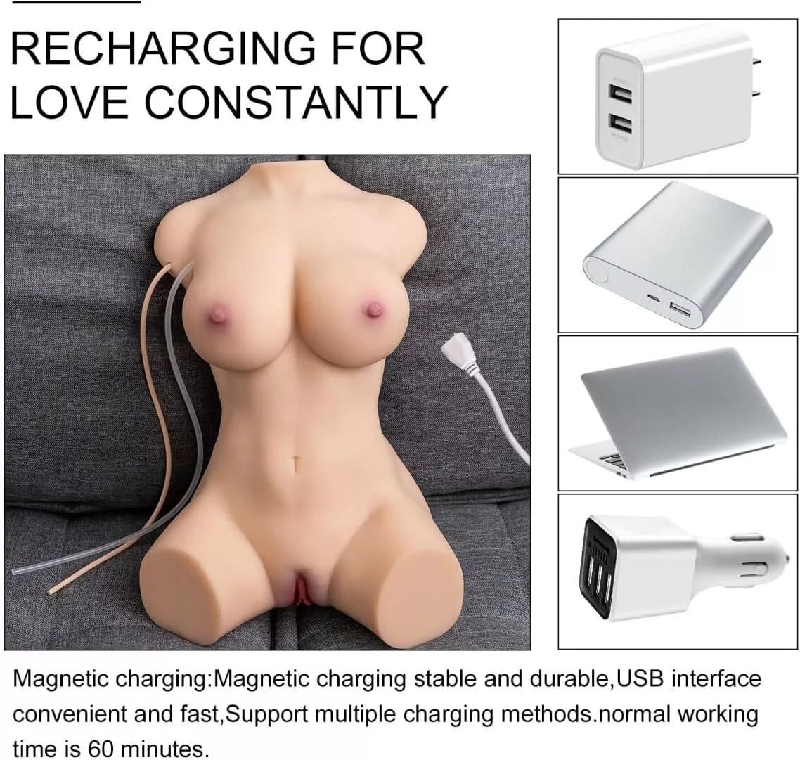 Automatic Sucking Vibrating Sex Doll TPR Full Body Life Size for Men Male - secretera