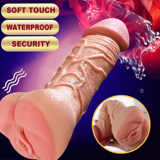 Male Masturbator Dildo Pussy Pocket Sex Toys for Couple Men Women Double Blowjob - secretera