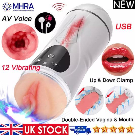 Pocket Pussy Automatic Handsfree Male Masturbator Cup Stroker Men Sex Toys - secretera