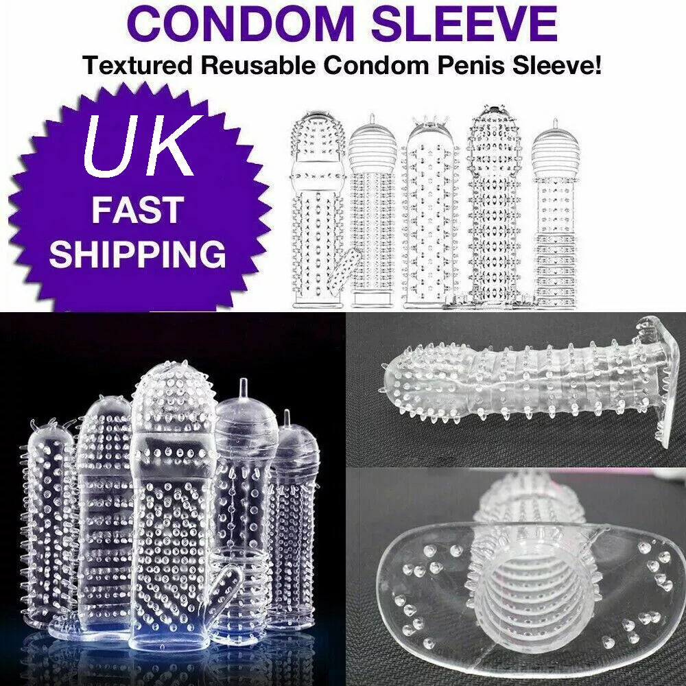 5PCS/Set Men Penis Sleeves Sex Toys Cock Ring Aid Delay Extender Stimulate