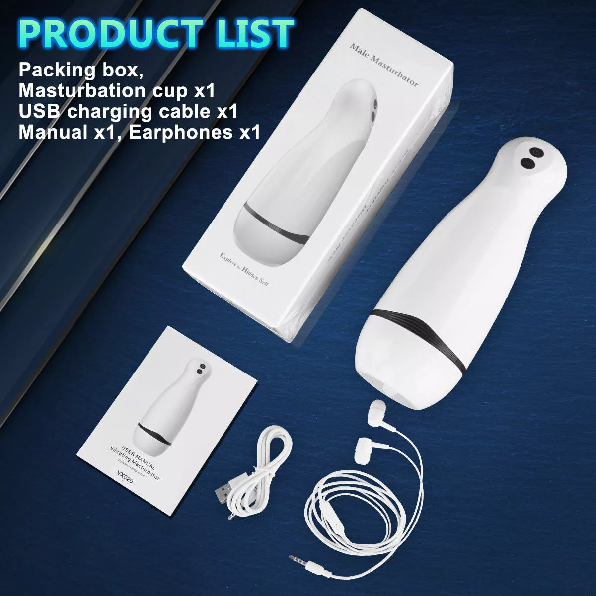 AUTOMATIC 24 Vibrating Male Men Masturbator Pussy Vagina Stroker Sucking Sex Toy - secretera