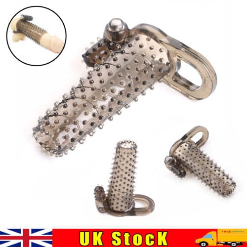 Mens Black Sleeve With Bumps And Bullet Vibrator Sex Toys For Couples Men UK - secretera