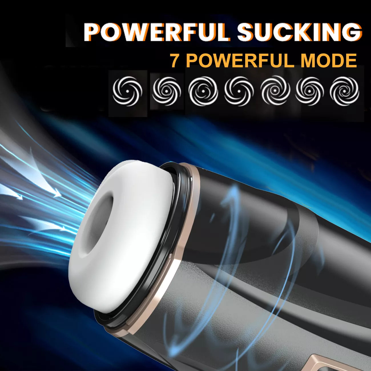 Male Masturbaters Automatic HandsFree Sucking Cup Thrusting Stroker Men Sex Toy - secretera
