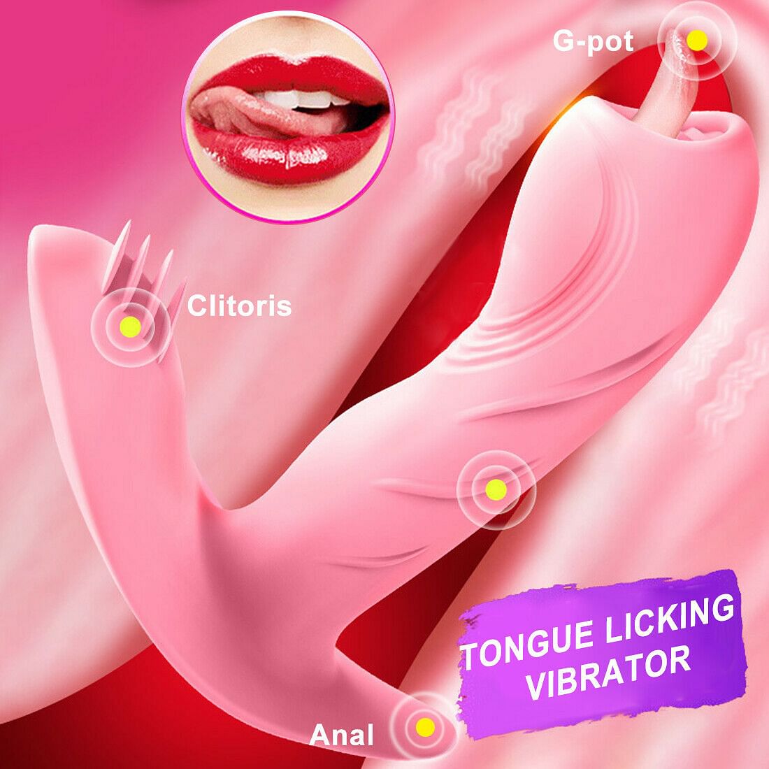 Wireless Remote Control Vibrator Tongue Vibrating Dildo Heating Female Sex Toys - Yourlovelychoices