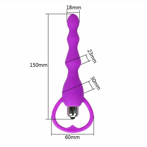 Vibrating Anal Beads Butt Plug Silicone Vibrator Sex Toy for Men Women - yourlovelychoices