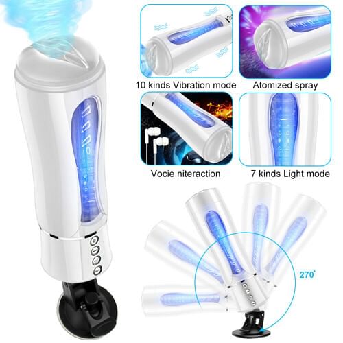 Vibrating Sucking Spray Male Masturbator Cup Fog Atomized with Sucker - Yourlovelychoices