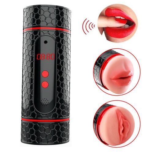 Time Recod Male Masturbator Cup Vibrating Stroker Pussy Vagina Sex Toy - Yourlovelychoices