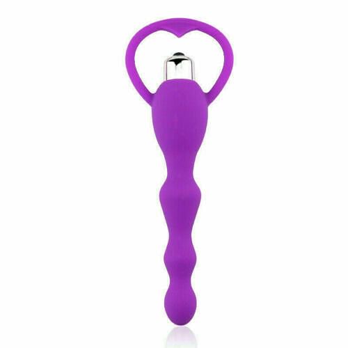 Vibrating Anal Beads Butt Plug Silicone Vibrator Sex Toy for Men Women - yourlovelychoices
