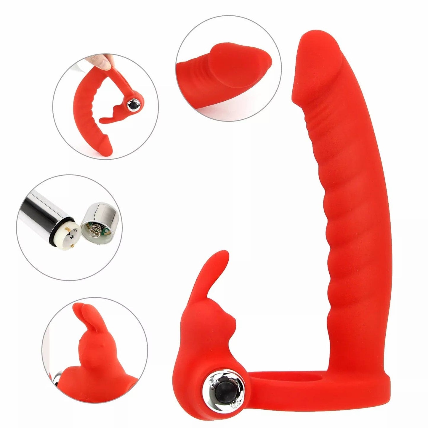 Male Prostate Massager Vibrator Anal Plug Dildo Penis Cock Ring Sex Toys for Men - secretera
