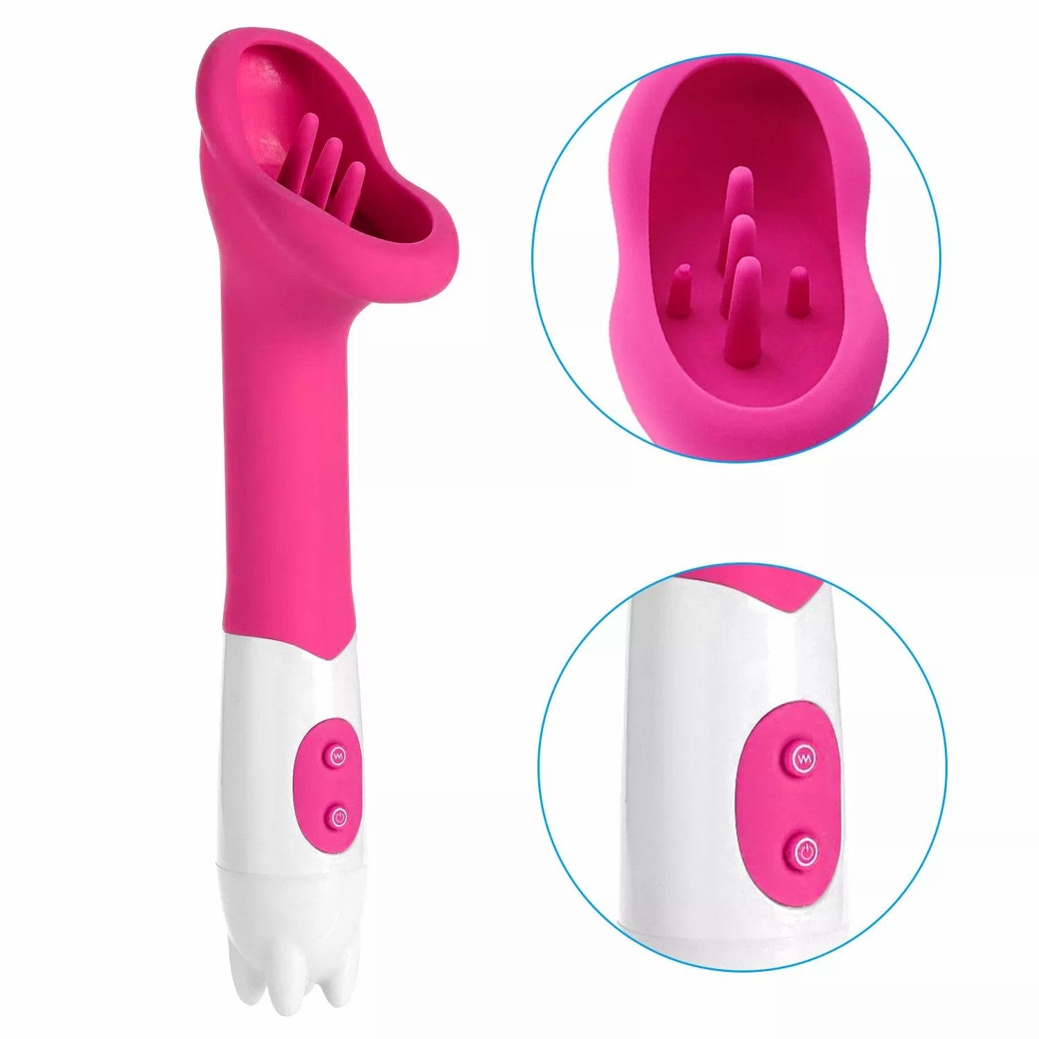 Rechargeable Clit Licking Tongue Sucking Vibrator G-Spot Oral Sex Toys for Women - secretera