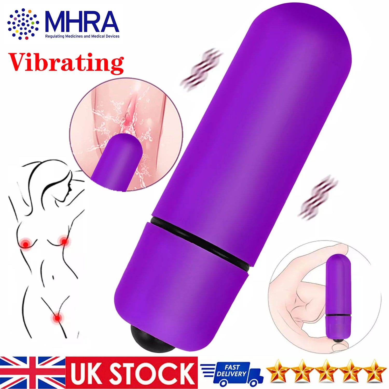 Mini Bullet Vibrator G-spot Clit Dildo Massager Sex Toys for Women - secretera