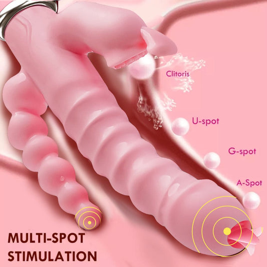 Women Sex Toys For Couples Clit Vibrator Multi Speed Licking Dildo G Spot Bullet - secretera