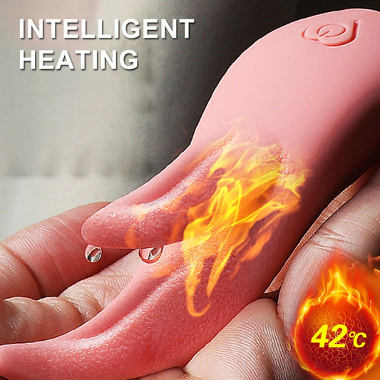 Double Tongue Vibrator Licking Vagina Clit Stimulator Heating G-spot Sex Toys - secretera