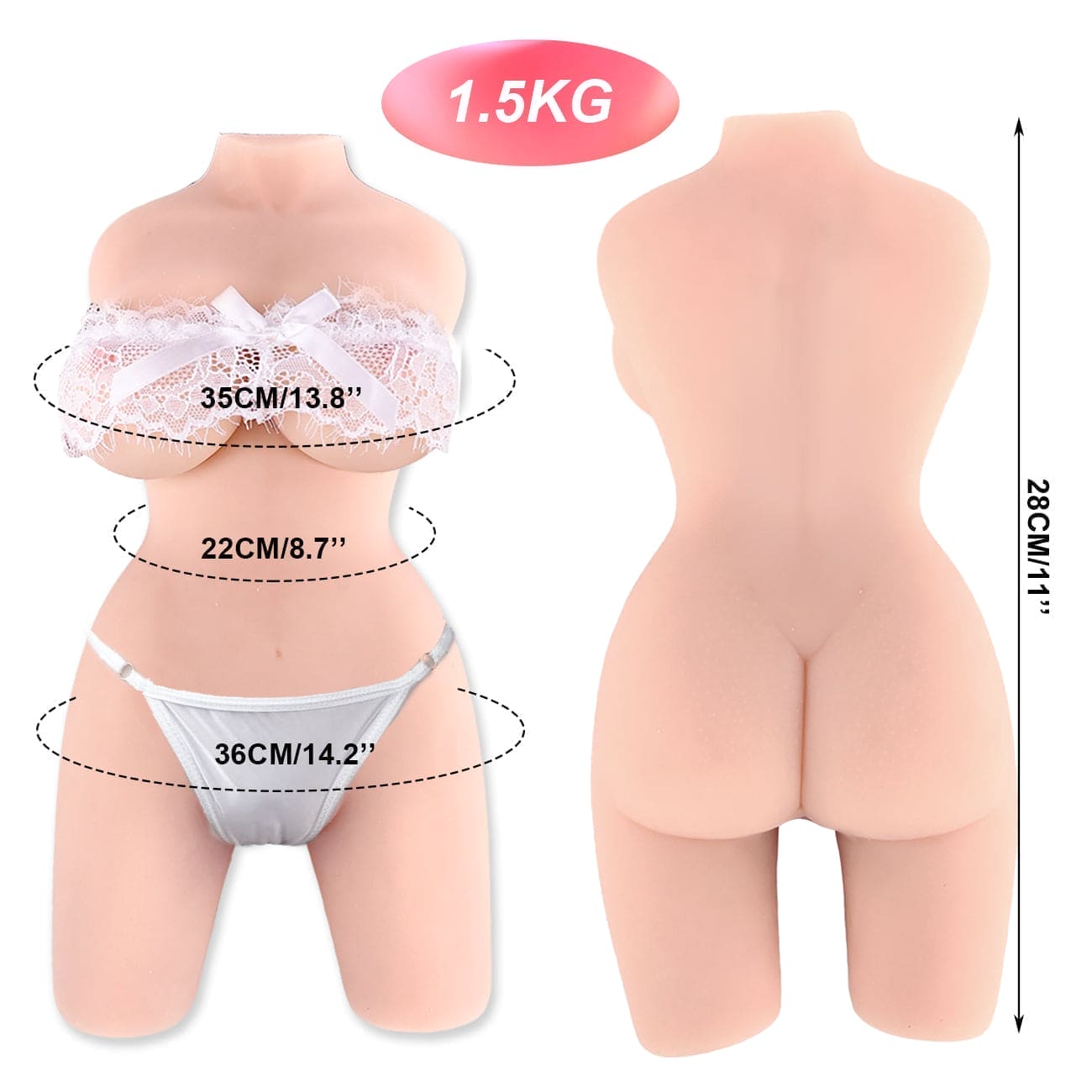 Realistic Masturbator for Men Sex Toy Portable Male Manual Masturbators Adult Sex Toys for Couples - secretera