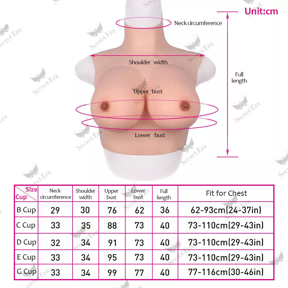 Silicone Breast Forms Fake Boobs Realistic For Crossdresser Drag Queen F Cup - secretera