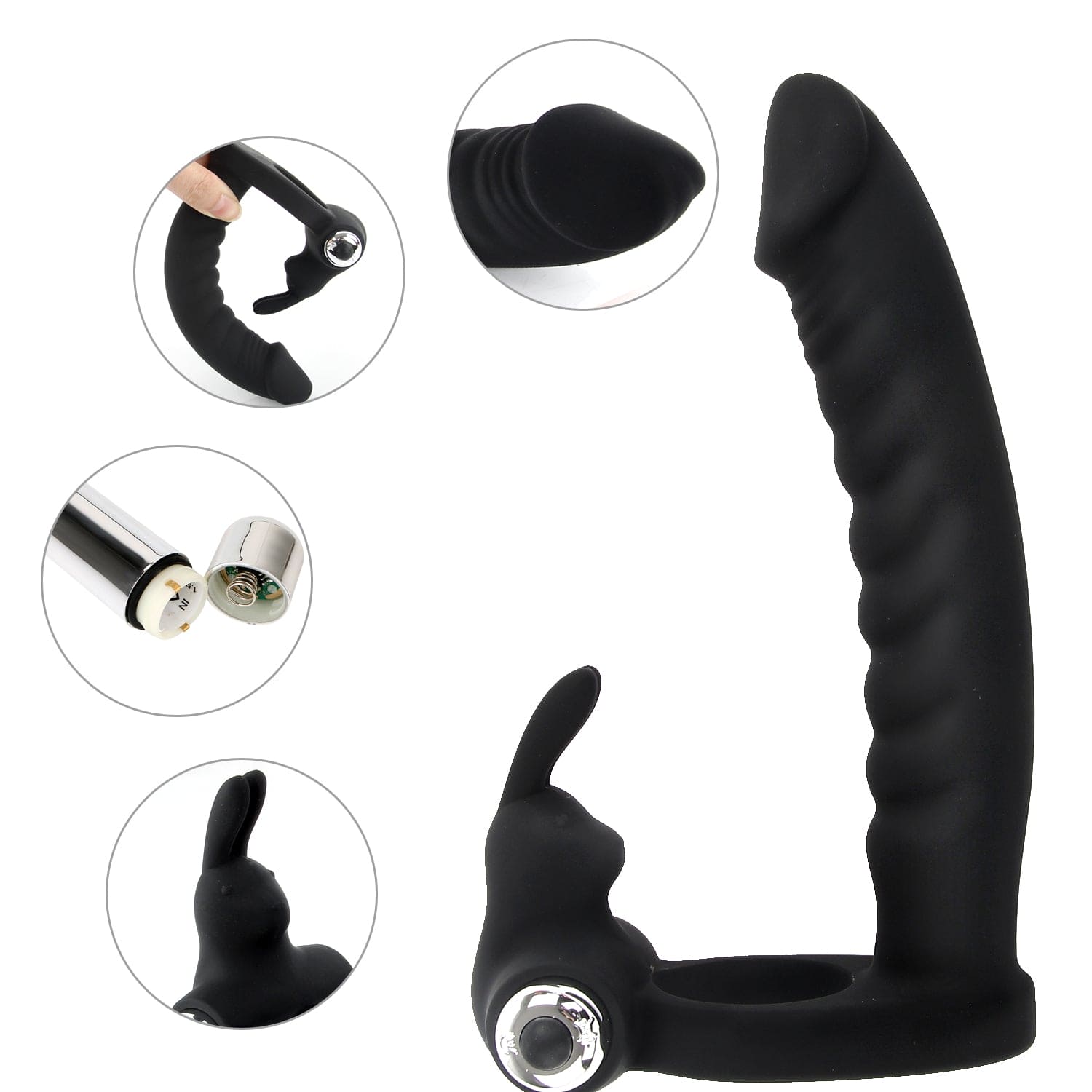Male Prostate Massager Vibrator Anal Plug Dildo Penis Cock Ring Sex Toys for Men - secretera