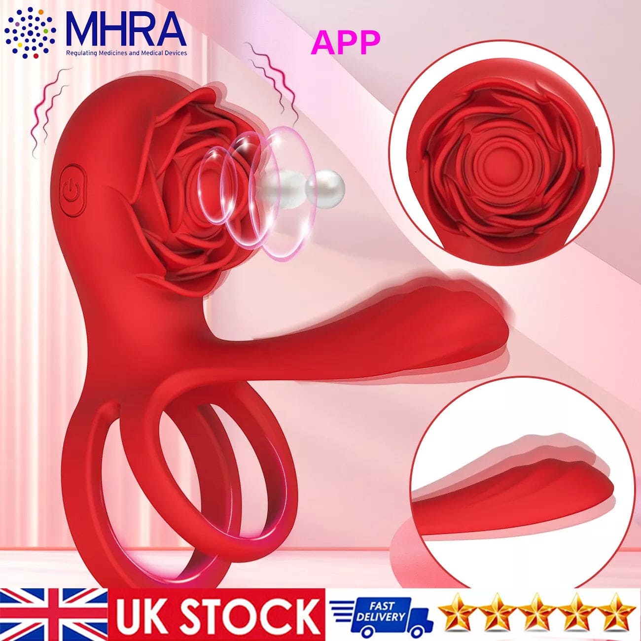 Men Penis Cock Ring Vibrator G-spot Dildo Massager Sex Toys For Women Couples - secretera