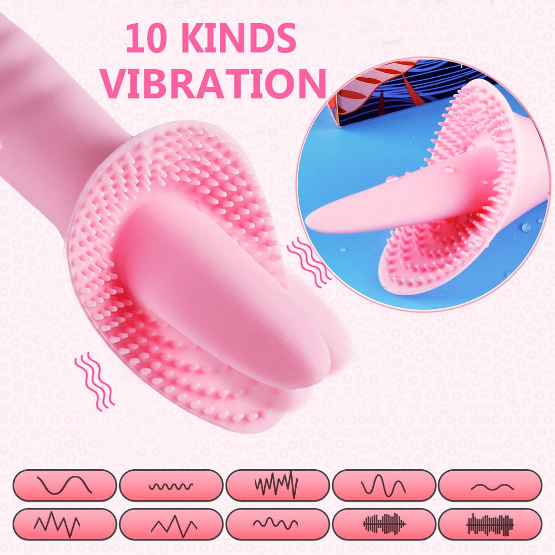 Vibrator Sex Toy for Women Tongue Licking G-Spot Massager Multispeed Rechargable - secretera