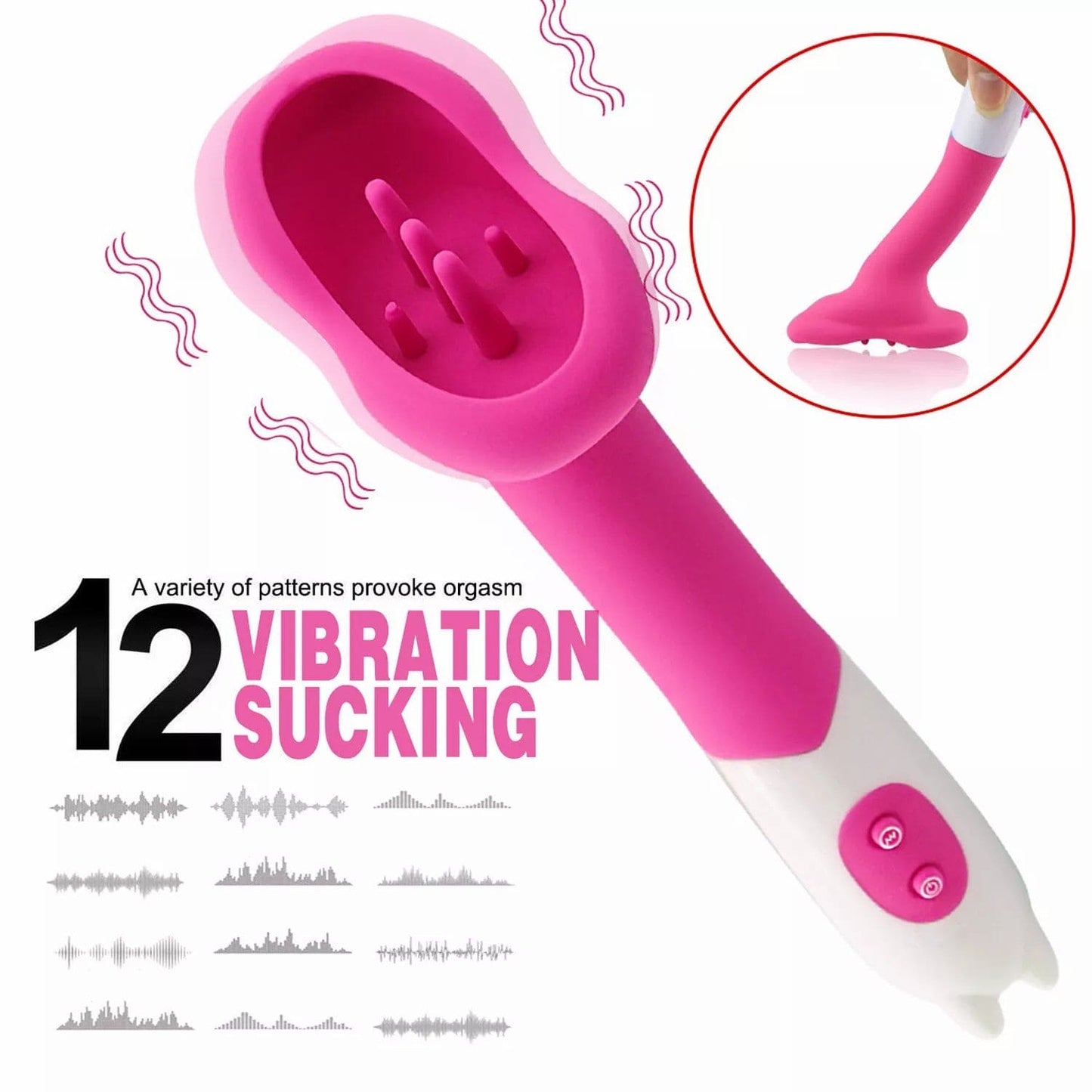 Rechargeable Clit Licking Tongue Sucking Vibrator G-Spot Oral Sex Toys for Women - secretera