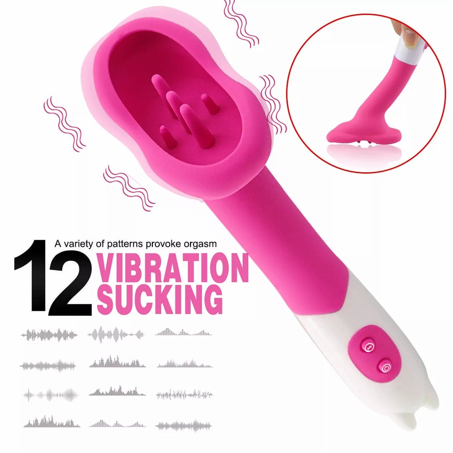 Rechargeable Clit Licking Tongue Sucking Vibrator G-Spot Oral Sex Toys for Women - secretera