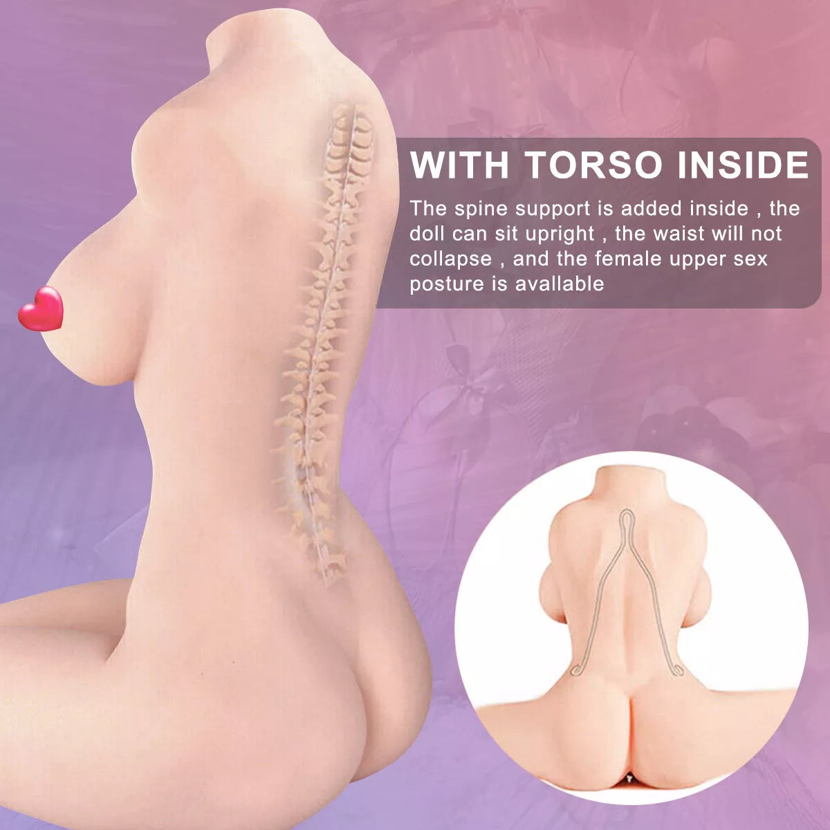 Realistic Sex Doll Silicone Vagina Big Ass Love Doll Torso Body Toy fr Men Adult - secretera