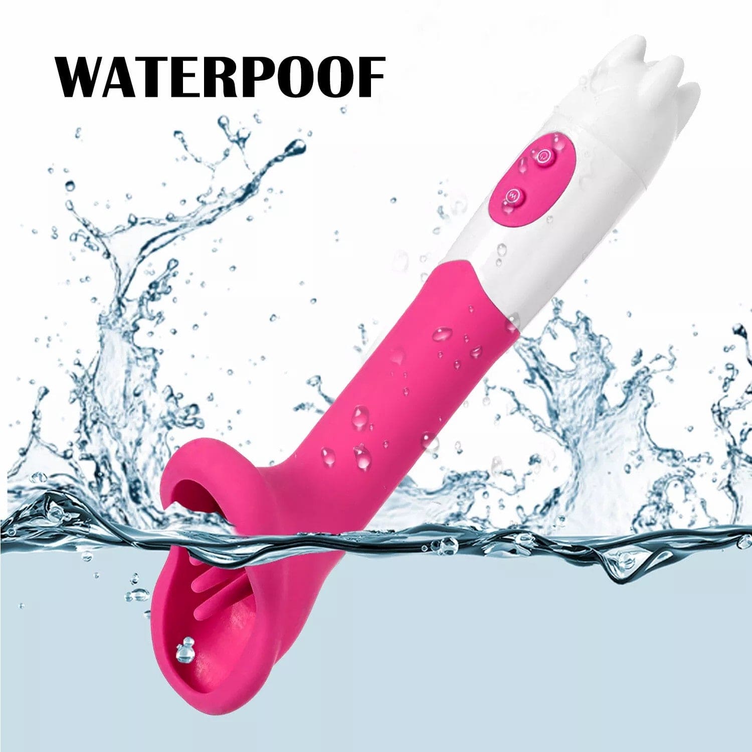 Rechargeable Clit Licking Tongue Sucking Vibrator G-Spot Oral Sex Toys for Women - secretera