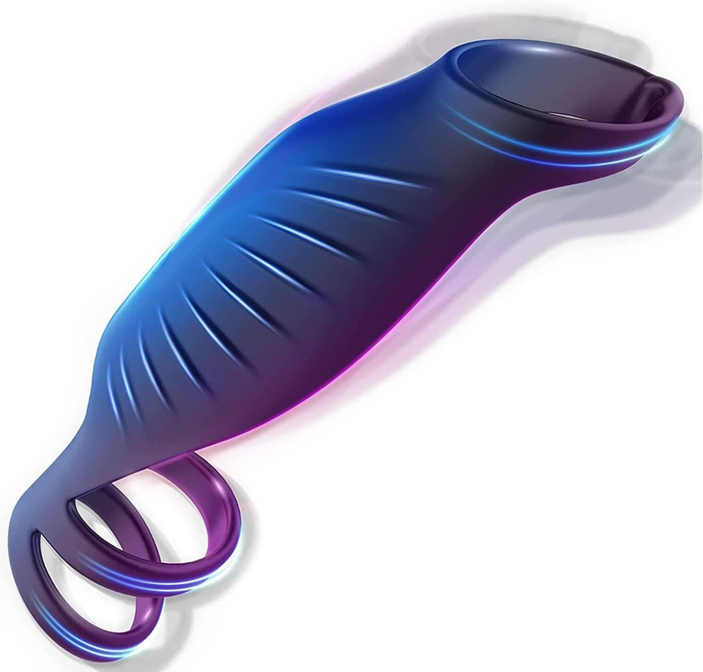 Male Penis Rings Sleeve Cock Ring Ribbed Sex Toys for Men Delay Ejaculation UK - secretera