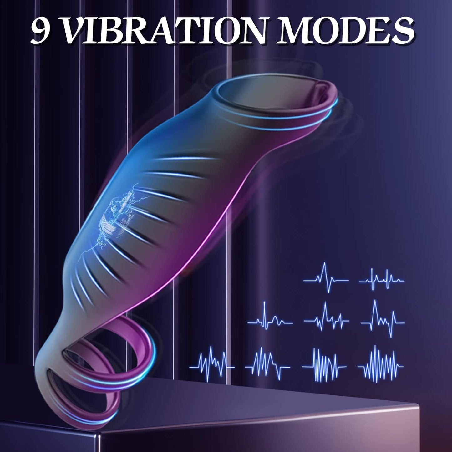 Male Penis Rings Sleeve Cock Ring Ribbed Sex Toys for Men Delay Ejaculation UK - secretera
