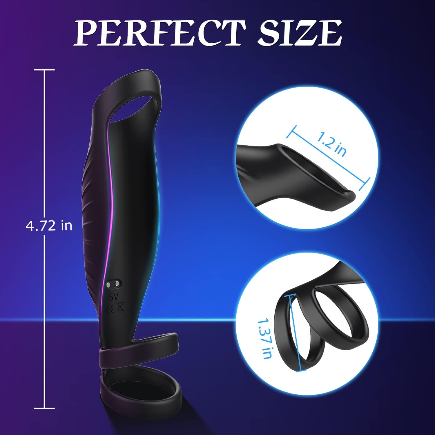 Male Penis Rings Sleeve Cock Ring Ribbed Sex Toys for Men Delay Ejaculation UK - secretera