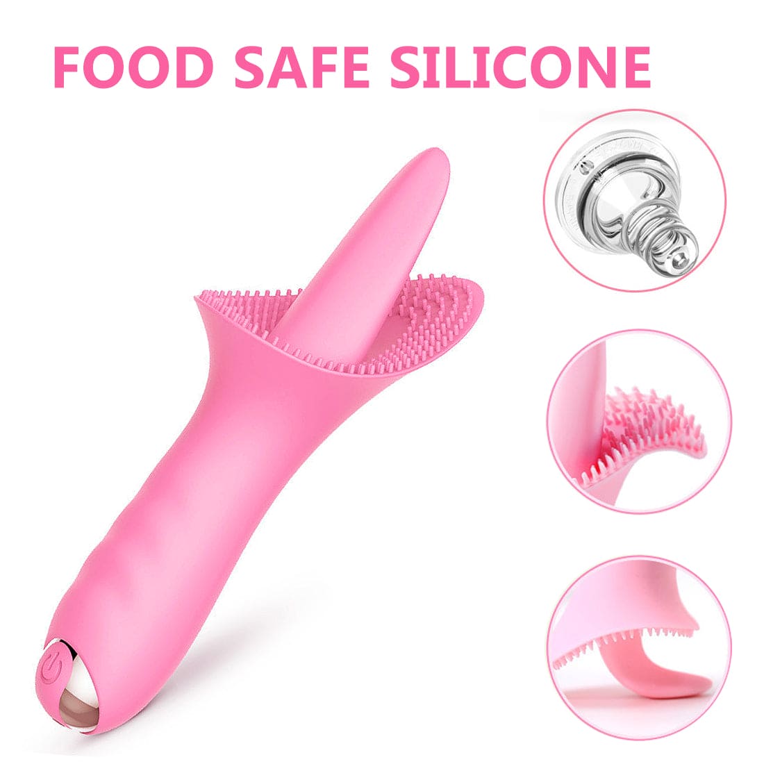 Vibrator Sex Toy for Women Tongue Licking G-Spot Massager Multispeed Rechargable - secretera
